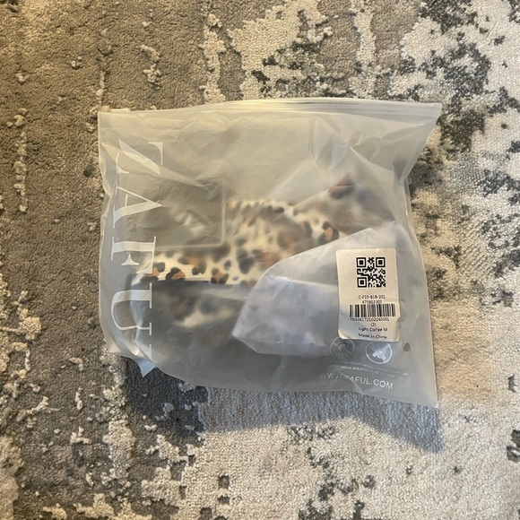 ZAFUL Ribbed Leopard Heart Print High Leg Bikini Bottom - Light Coffee M - Picture 5 of 7